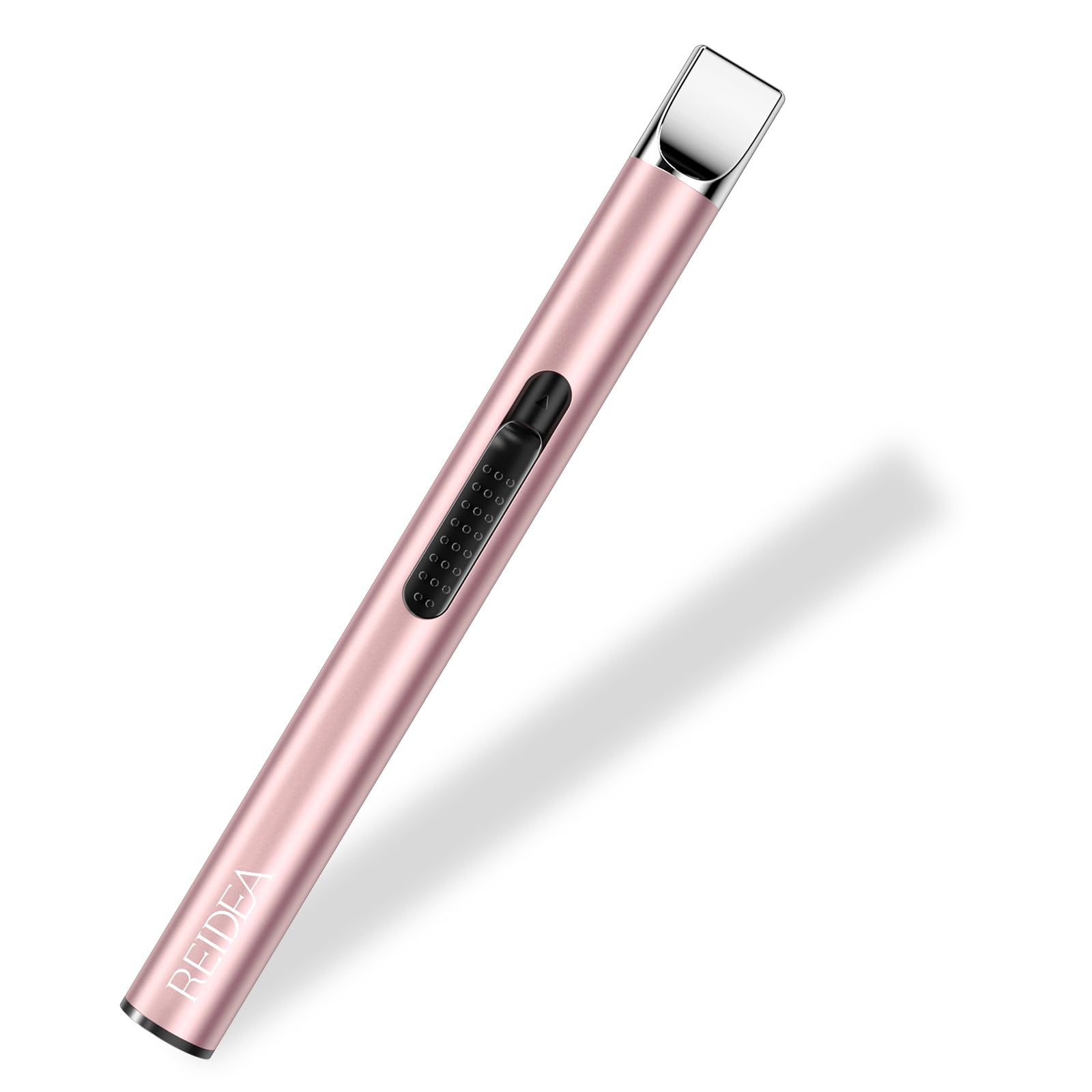 REIDEA Candle Lighter Electronic Arc Windproof Flameless USB Rechargeable Lighter with Safe Button for Home Kitchen, S4, Champagne Gold