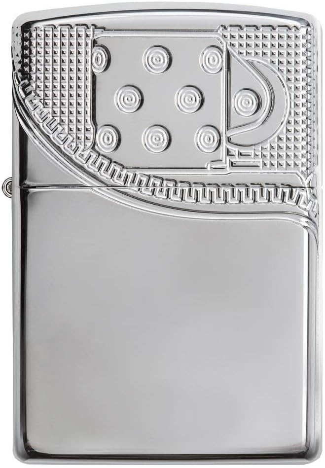 Zippo Zipper Design Pocket Lighter, Chrome, One Size