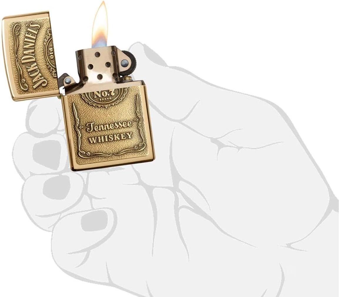 Personalized ZIPPO Lighter Jack Daniels Whiskey Emblem - Free Engraving - Christmas, Halloween & Valentines Day Gift