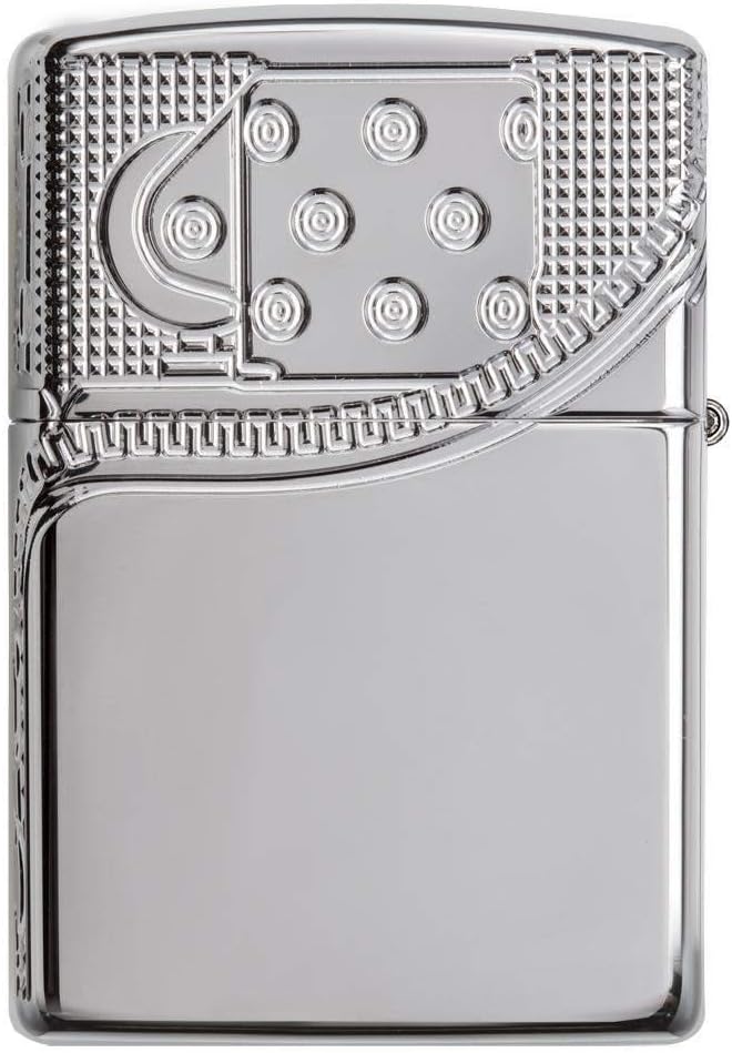 Zippo Zipper Design Pocket Lighter, Chrome, One Size