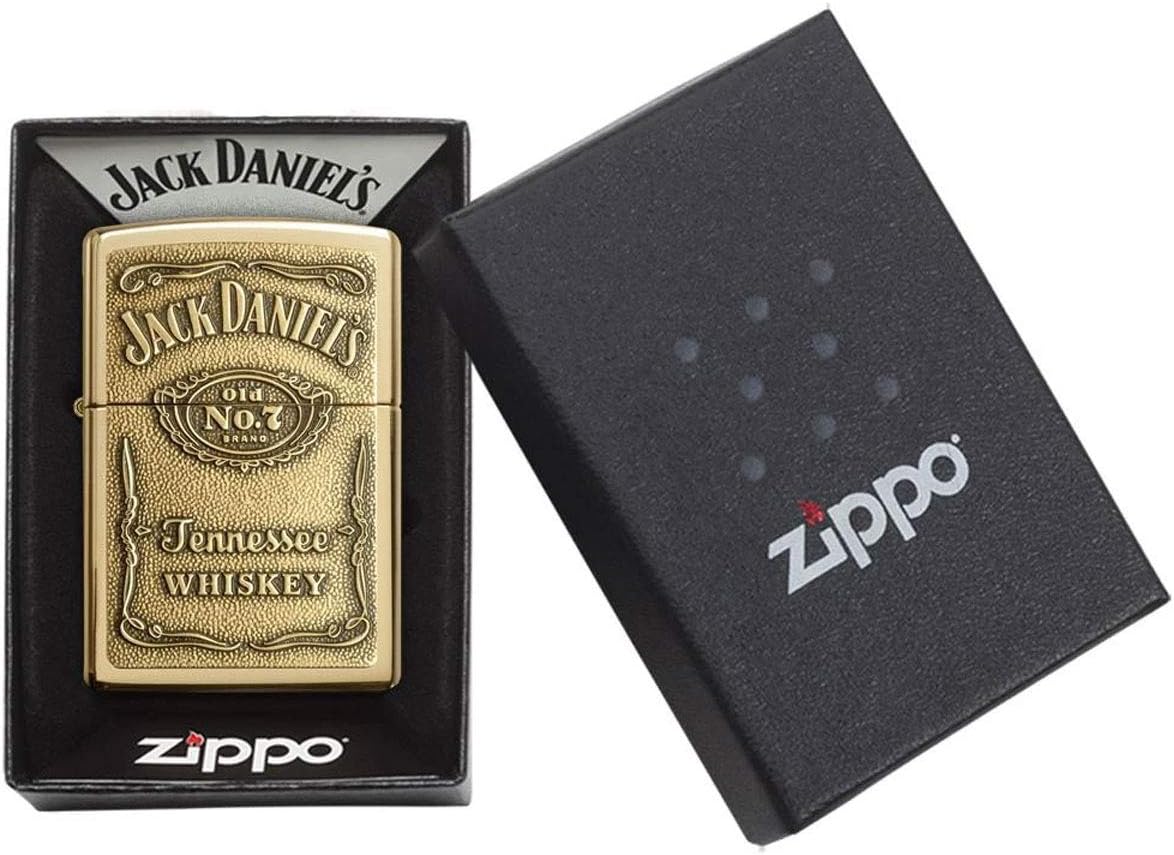 Personalized ZIPPO Lighter Jack Daniels Whiskey Emblem - Free Engraving - Christmas, Halloween & Valentines Day Gift