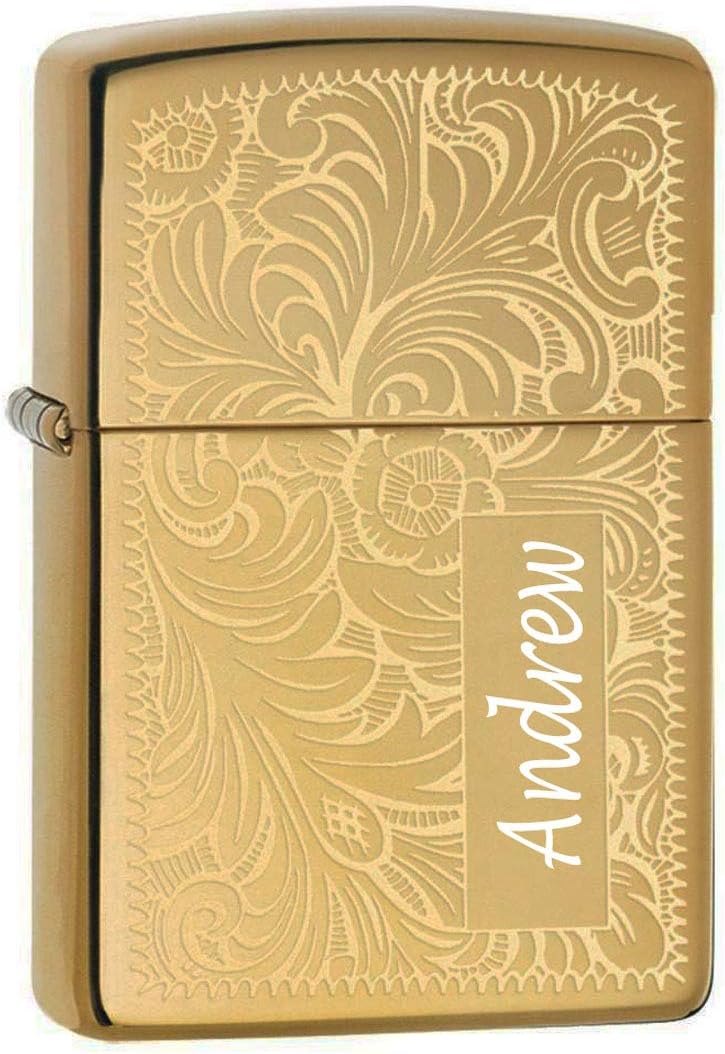 Custom Zippo Lighter – Personalized Engraved Venetian Design | Genuine Windproof Metal Lighter | Unique Gift for Men & Women – Christmas, Halloween, Valentine’s, Birthday & More
