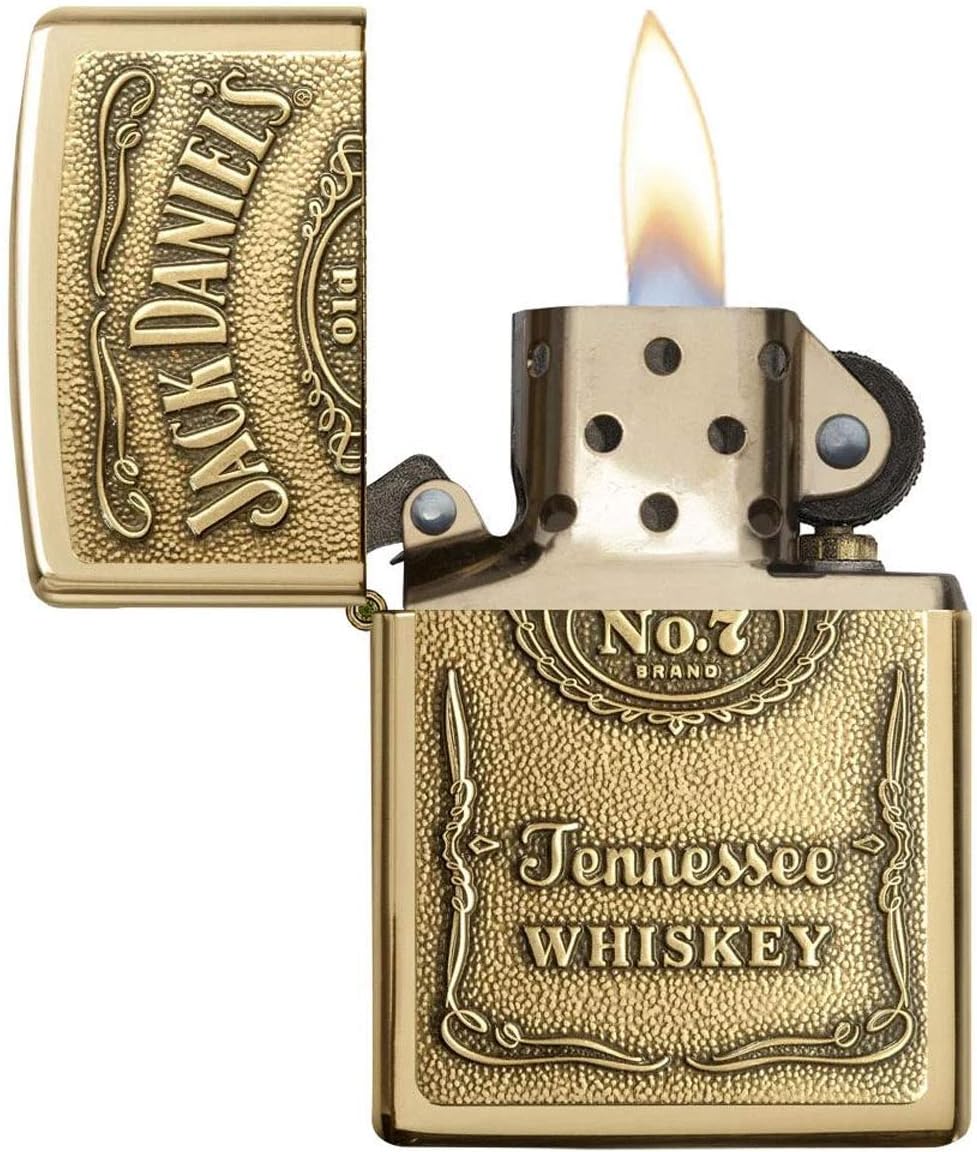 Personalized ZIPPO Lighter Jack Daniels Whiskey Emblem - Free Engraving - Christmas, Halloween & Valentines Day Gift