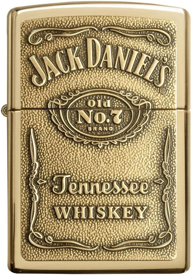 Custom Personalized Zippo Jack Daniel's Classic Windproof Lighter Free Engraving (Gold EB)