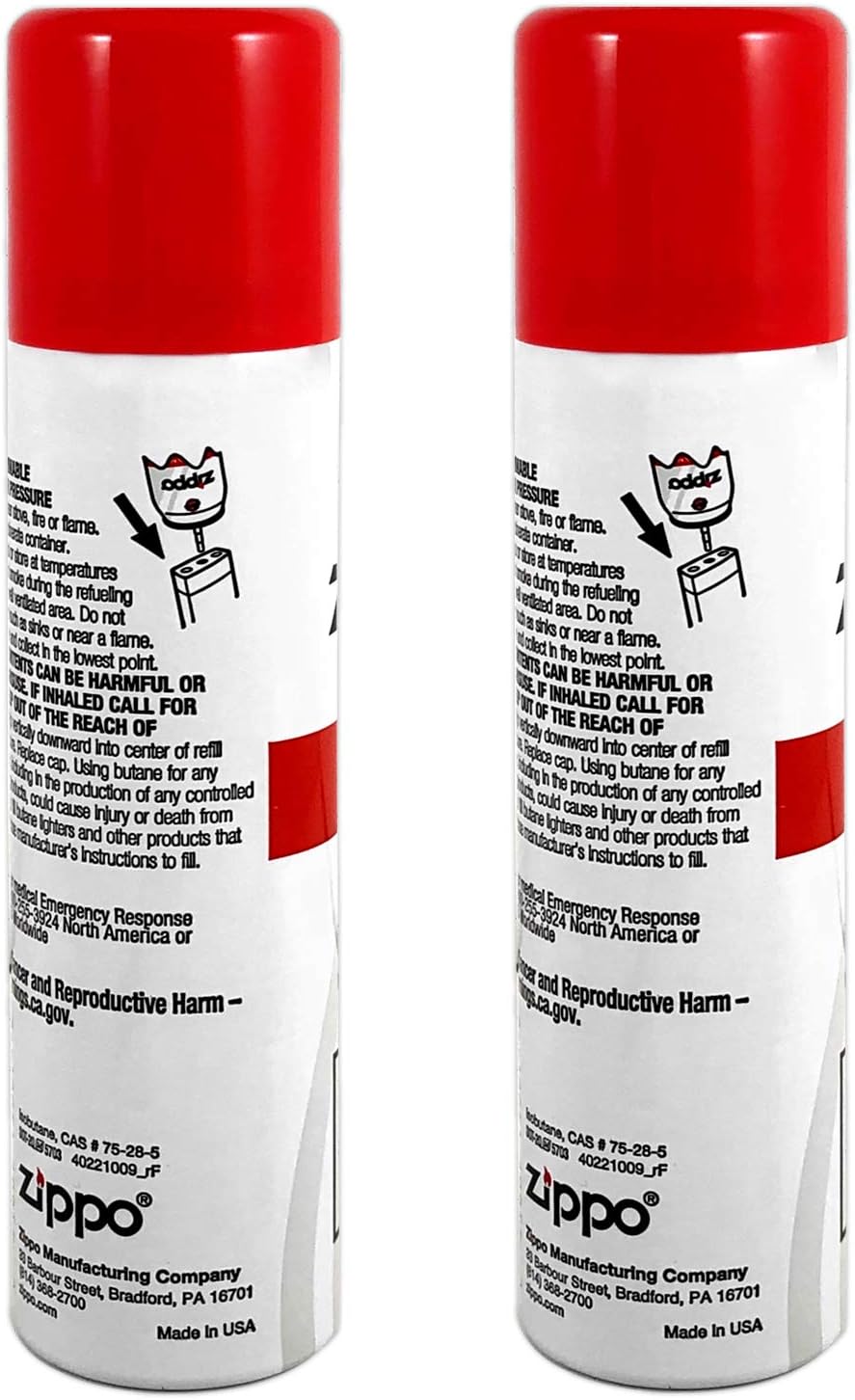 Zippo Butane Fuel 75 Milliliter / 2.5 Ounces (2-Pack)