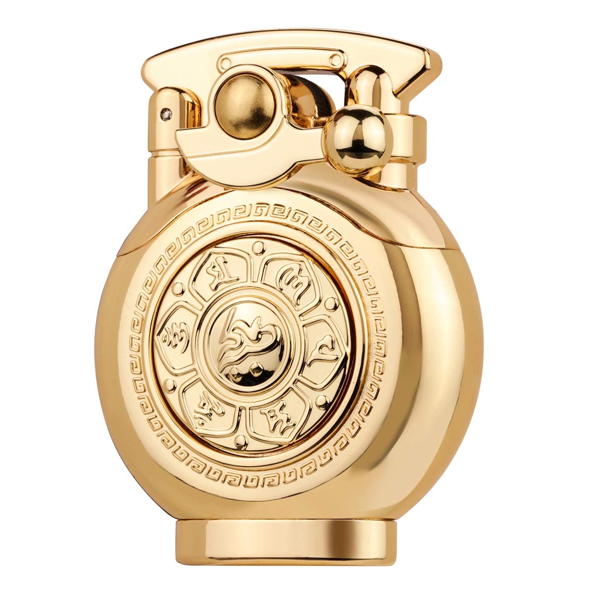 Kerosene Lighter Vintage Antique Soft Flame Lighter for Collection-Decorative-Gift-Present (Black)