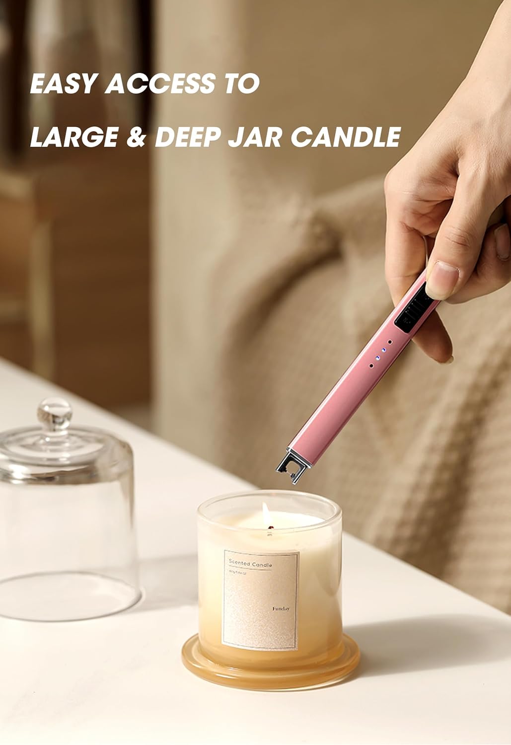 Lighter Electric Candle Lighter, Birthday for Mom from Daughter Son, Gifts for Mom Women Men Wife Sister, Rechargeable USB Arc Lighters for Candle Camping BBQ