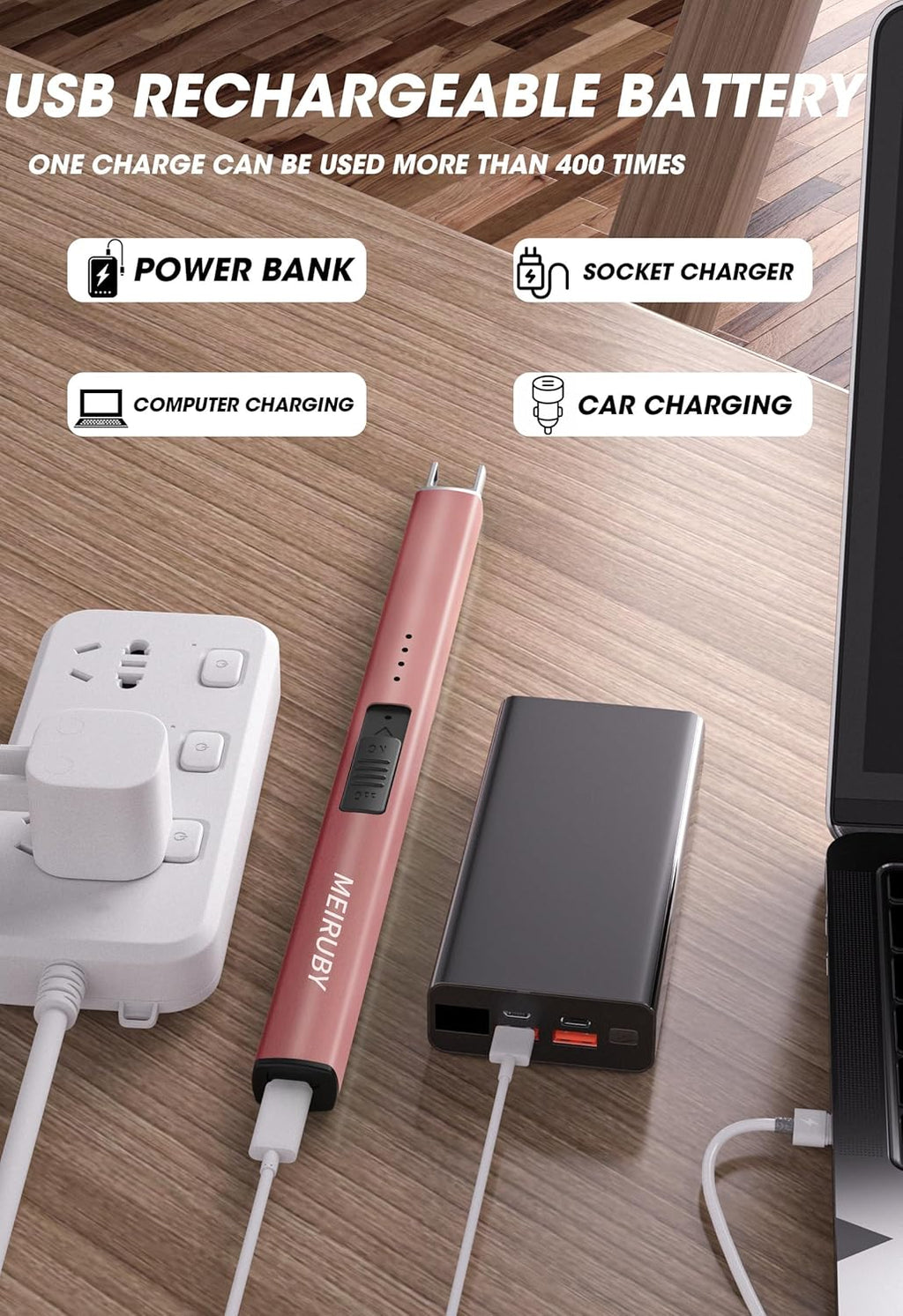 Lighter Electric Candle Lighter, Birthday for Mom from Daughter Son, Gifts for Mom Women Men Wife Sister, Rechargeable USB Arc Lighters for Candle Camping BBQ