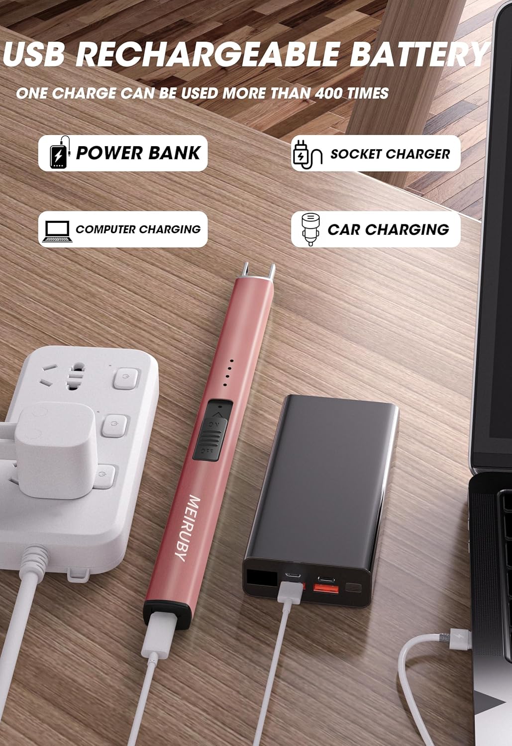 Lighter Electric Candle Lighter, Birthday for Mom from Daughter Son, Gifts for Mom Women Men Wife Sister, Rechargeable USB Arc Lighters for Candle Camping BBQ